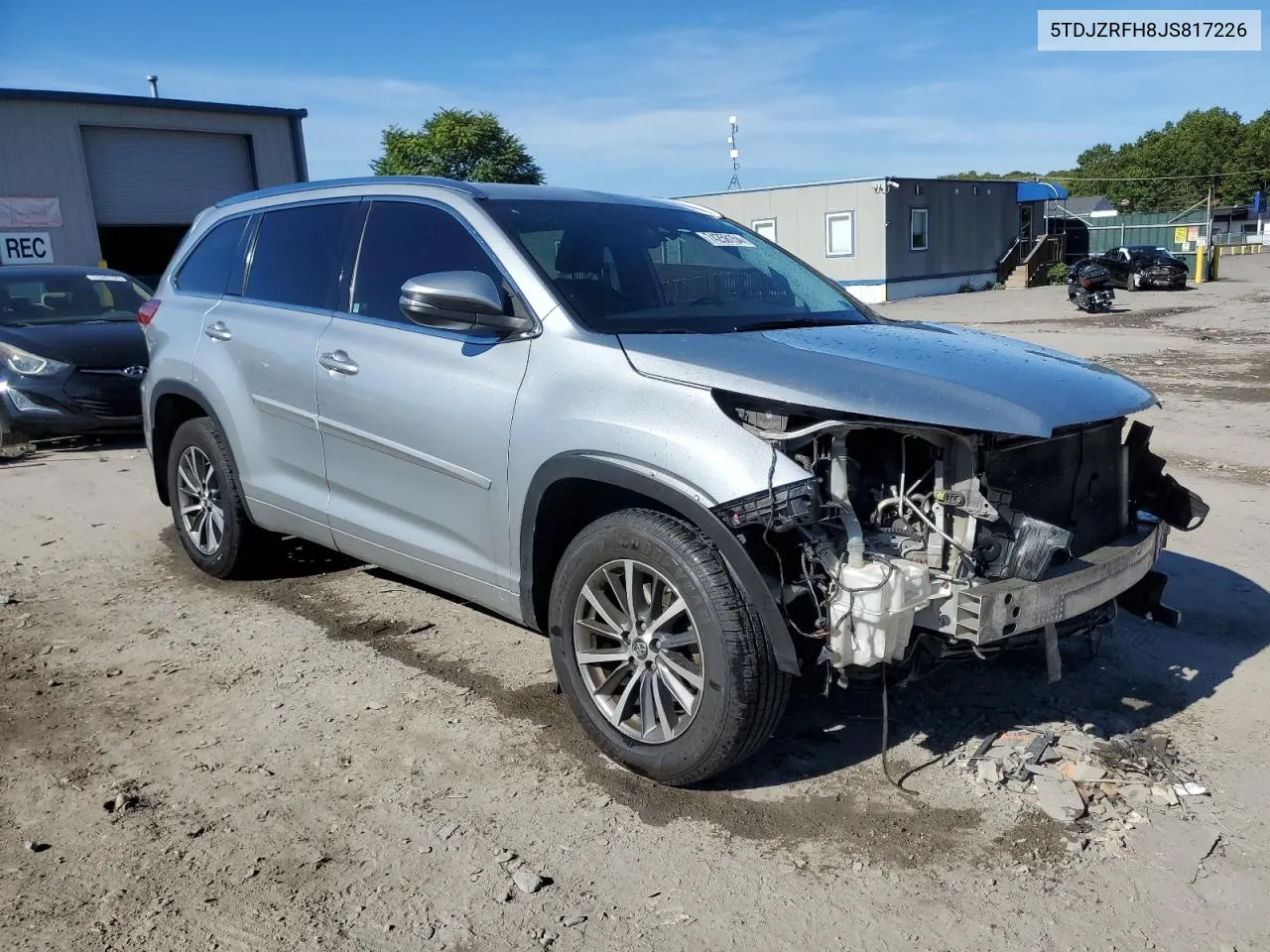 2018 Toyota Highlander Se VIN: 5TDJZRFH8JS817226 Lot: 74258154