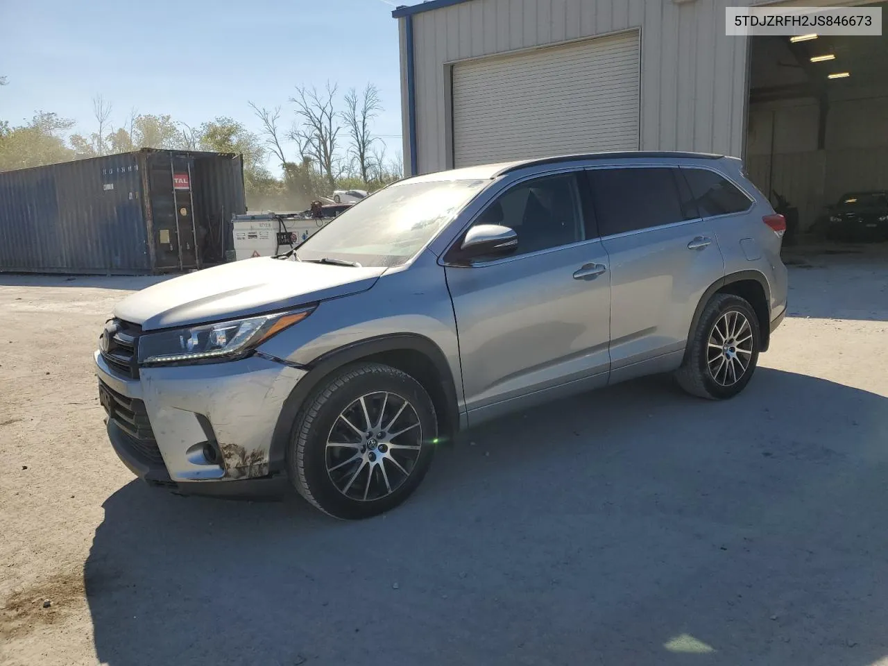 2018 Toyota Highlander Se VIN: 5TDJZRFH2JS846673 Lot: 74301034