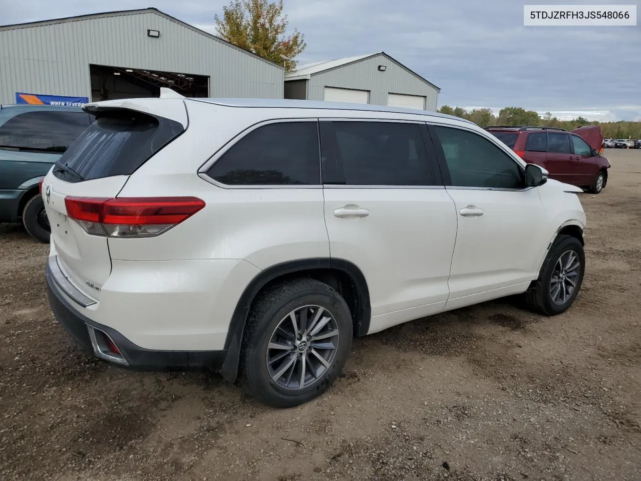 2018 Toyota Highlander Se VIN: 5TDJZRFH3JS548066 Lot: 74690034