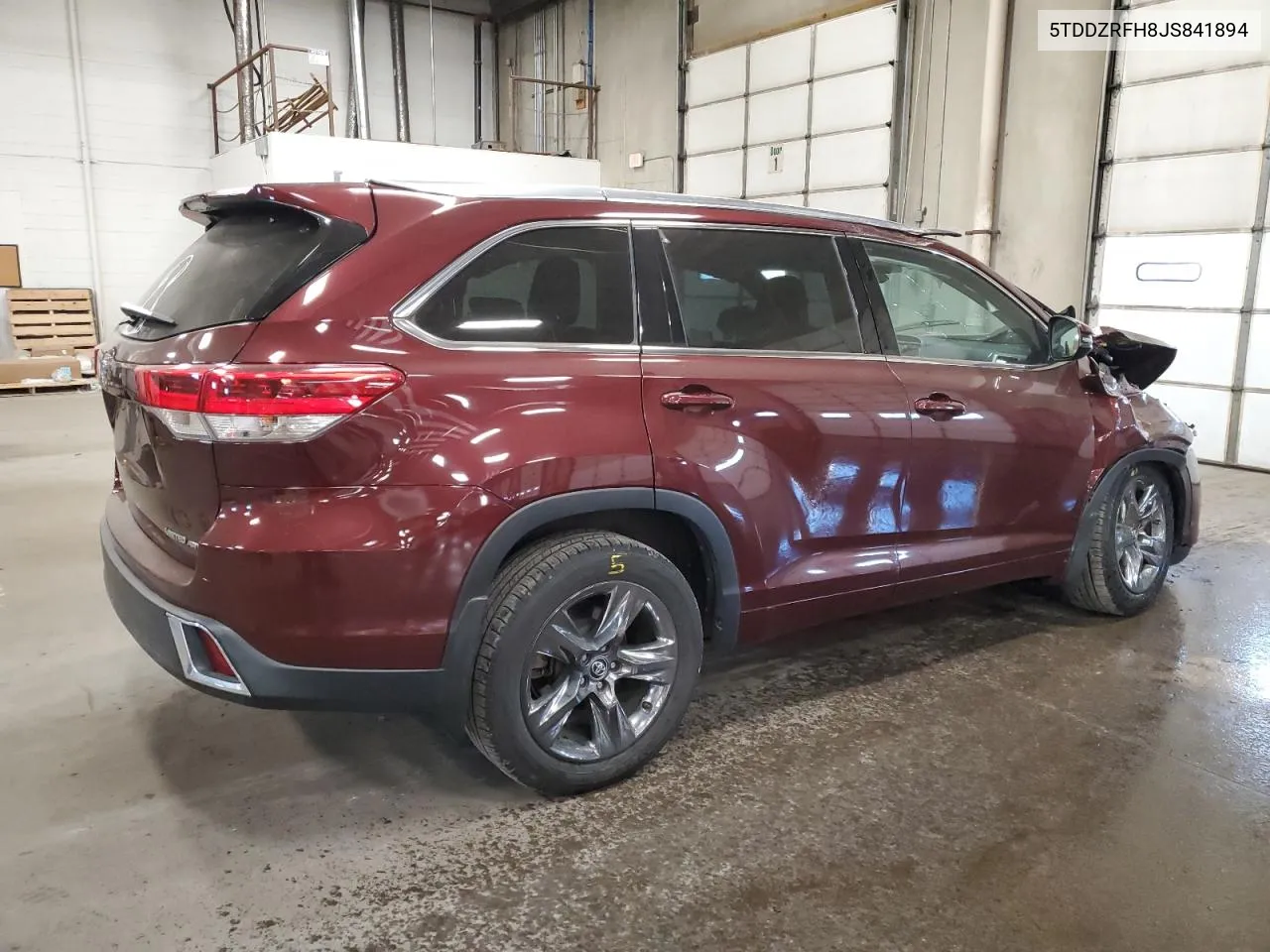 2018 Toyota Highlander Limited VIN: 5TDDZRFH8JS841894 Lot: 74691534