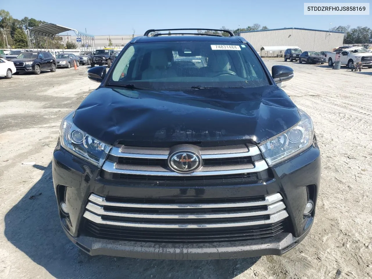 2018 Toyota Highlander Limited VIN: 5TDDZRFH0JS858169 Lot: 74831484