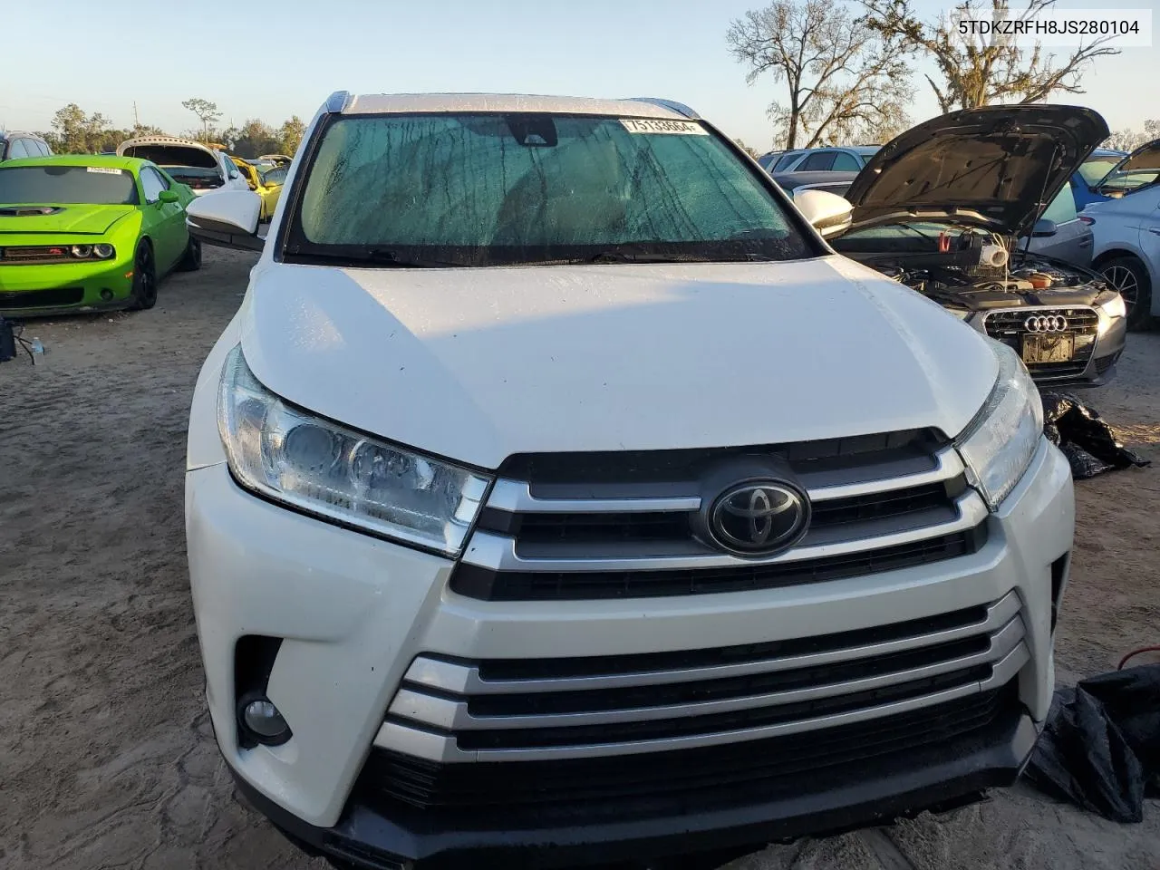 2018 Toyota Highlander Se VIN: 5TDKZRFH8JS280104 Lot: 75133664