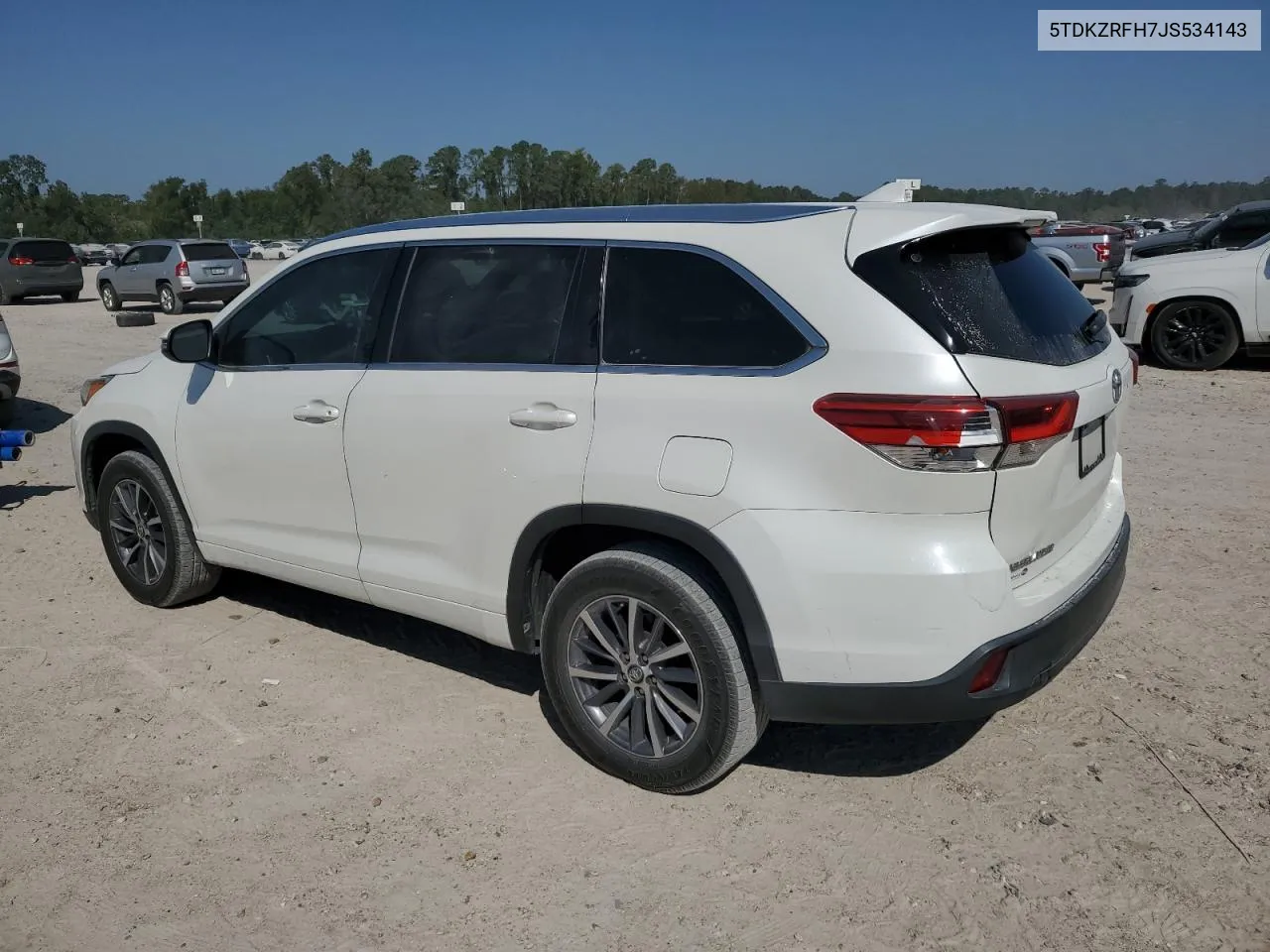 2018 Toyota Highlander Se VIN: 5TDKZRFH7JS534143 Lot: 75348224