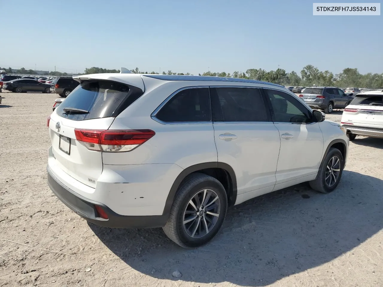 2018 Toyota Highlander Se VIN: 5TDKZRFH7JS534143 Lot: 75348224