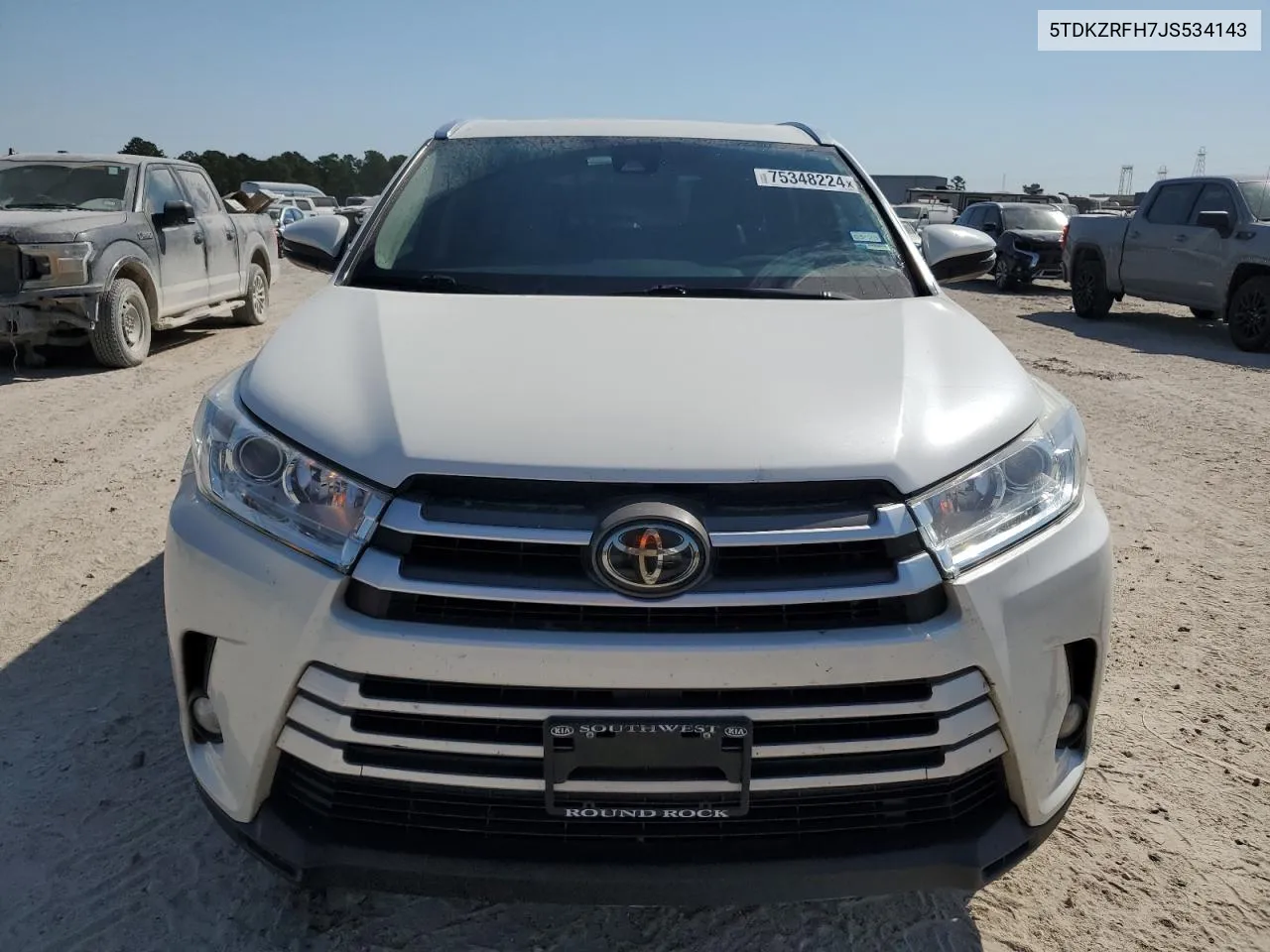 2018 Toyota Highlander Se VIN: 5TDKZRFH7JS534143 Lot: 75348224