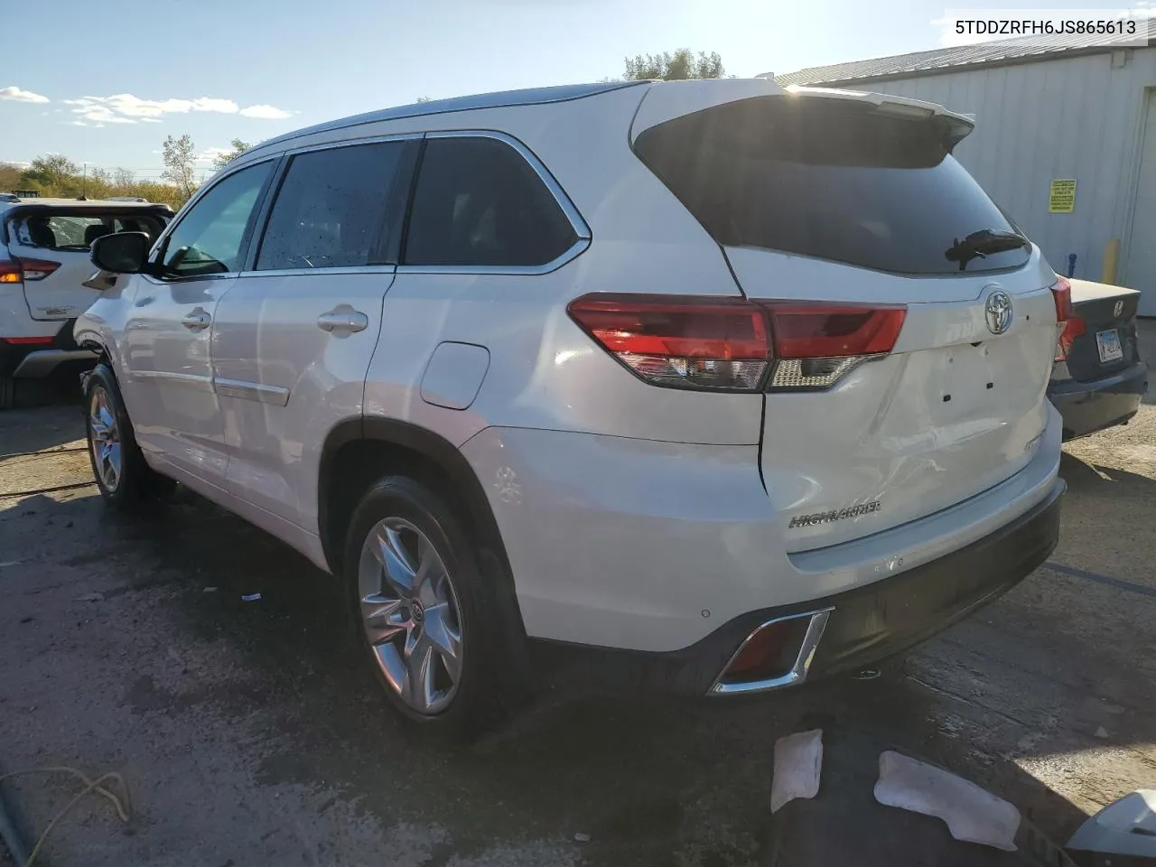 2018 Toyota Highlander Limited VIN: 5TDDZRFH6JS865613 Lot: 75354334