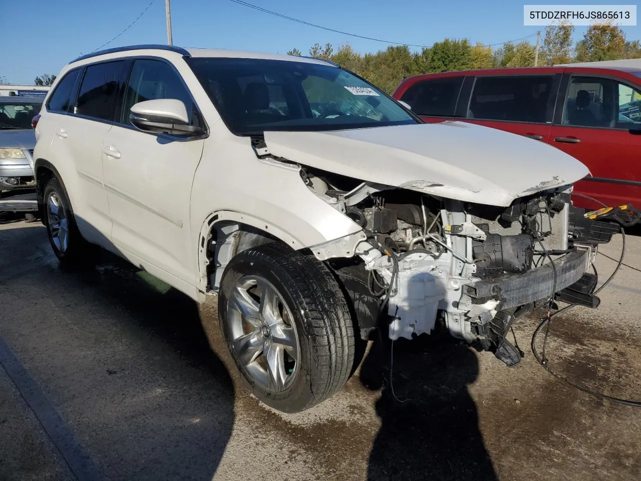 2018 Toyota Highlander Limited VIN: 5TDDZRFH6JS865613 Lot: 75354334