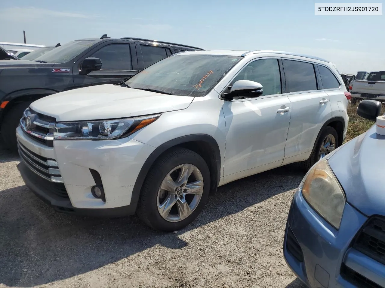 2018 Toyota Highlander Limited VIN: 5TDDZRFH2JS901720 Lot: 76107834