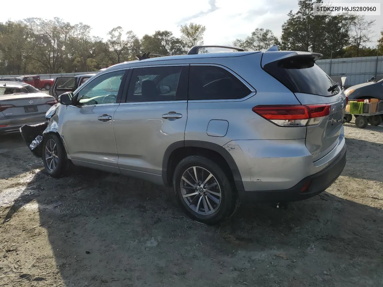 2018 Toyota Highlander Se VIN: 5TDKZRFH6JS280960 Lot: 76397224