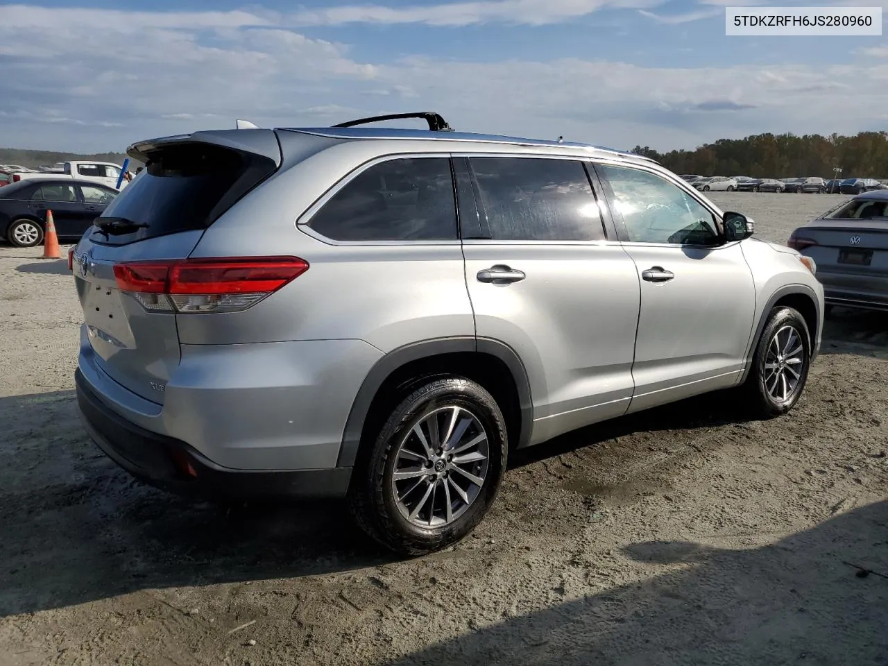 2018 Toyota Highlander Se VIN: 5TDKZRFH6JS280960 Lot: 76397224