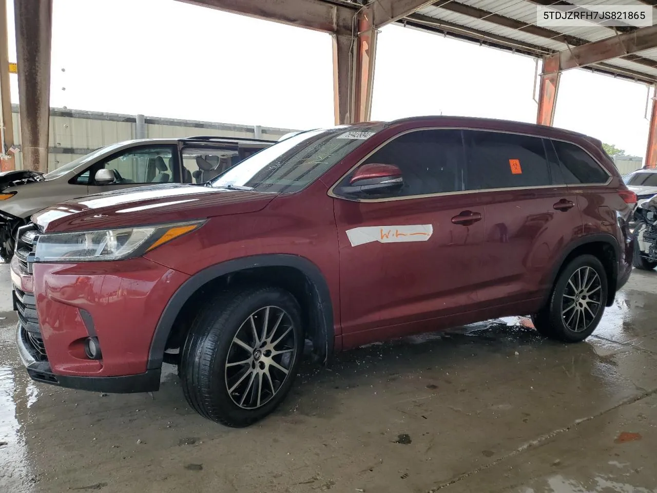 2018 Toyota Highlander Se VIN: 5TDJZRFH7JS821865 Lot: 76943994