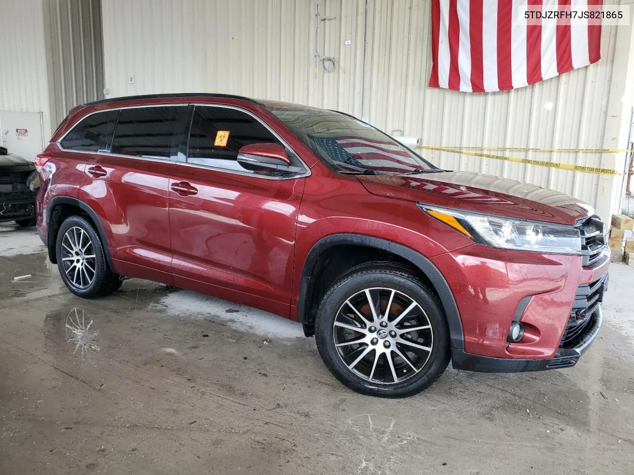 2018 Toyota Highlander Se VIN: 5TDJZRFH7JS821865 Lot: 76943994