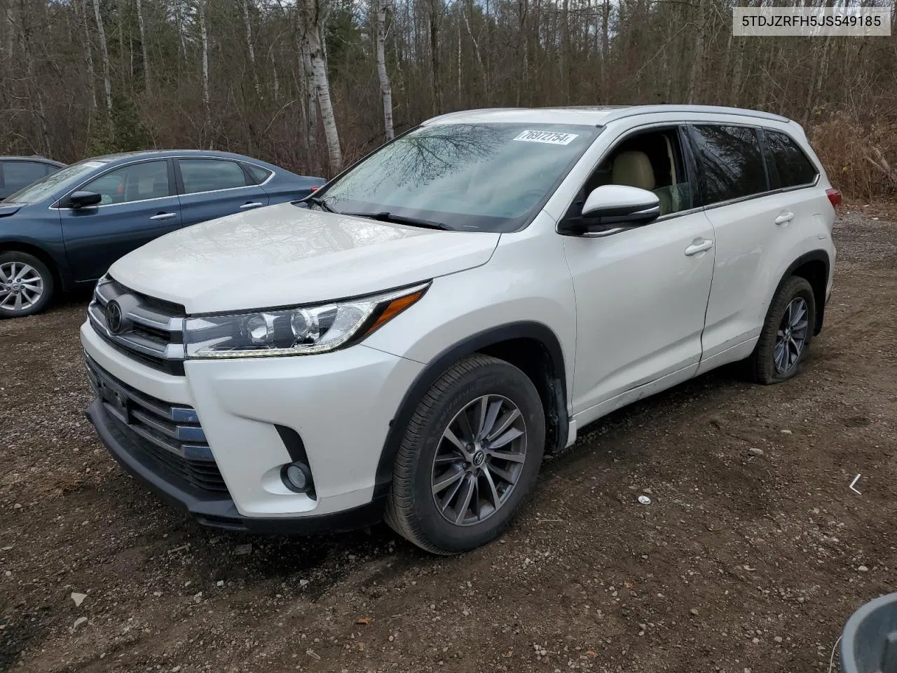 2018 Toyota Highlander Se VIN: 5TDJZRFH5JS549185 Lot: 76972754