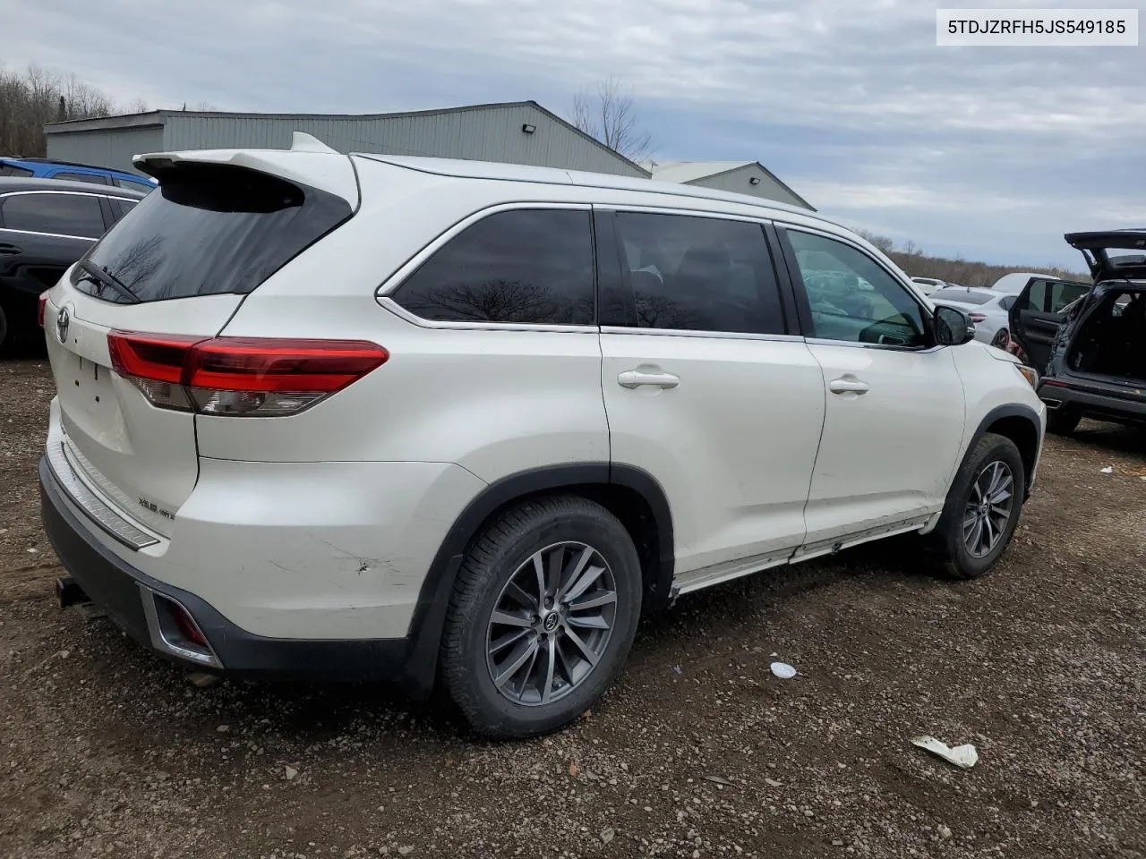 2018 Toyota Highlander Se VIN: 5TDJZRFH5JS549185 Lot: 76972754