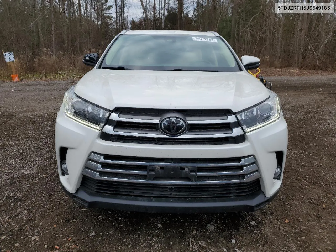 2018 Toyota Highlander Se VIN: 5TDJZRFH5JS549185 Lot: 76972754