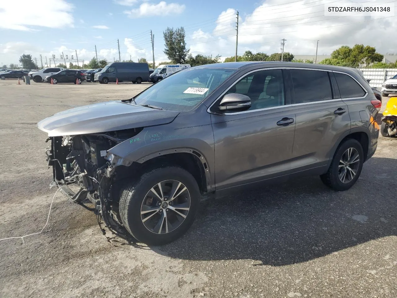 2018 Toyota Highlander Le VIN: 5TDZARFH6JS041348 Lot: 77119944