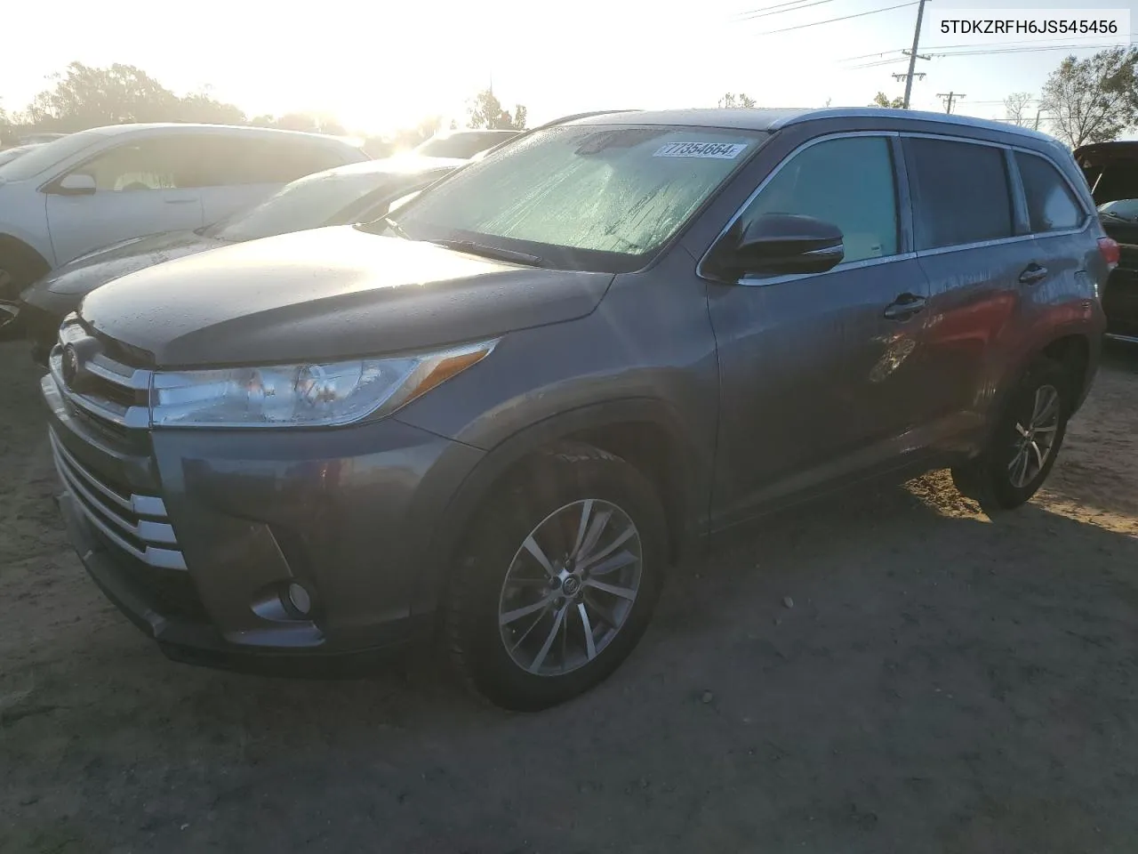 2018 Toyota Highlander Se VIN: 5TDKZRFH6JS545456 Lot: 77354664