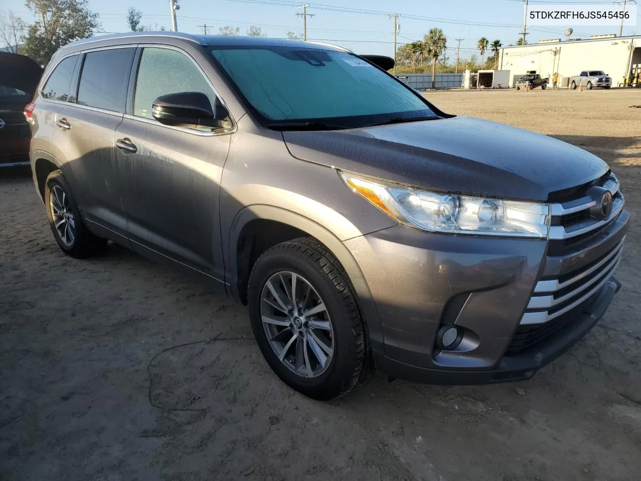 5TDKZRFH6JS545456 2018 Toyota Highlander Se