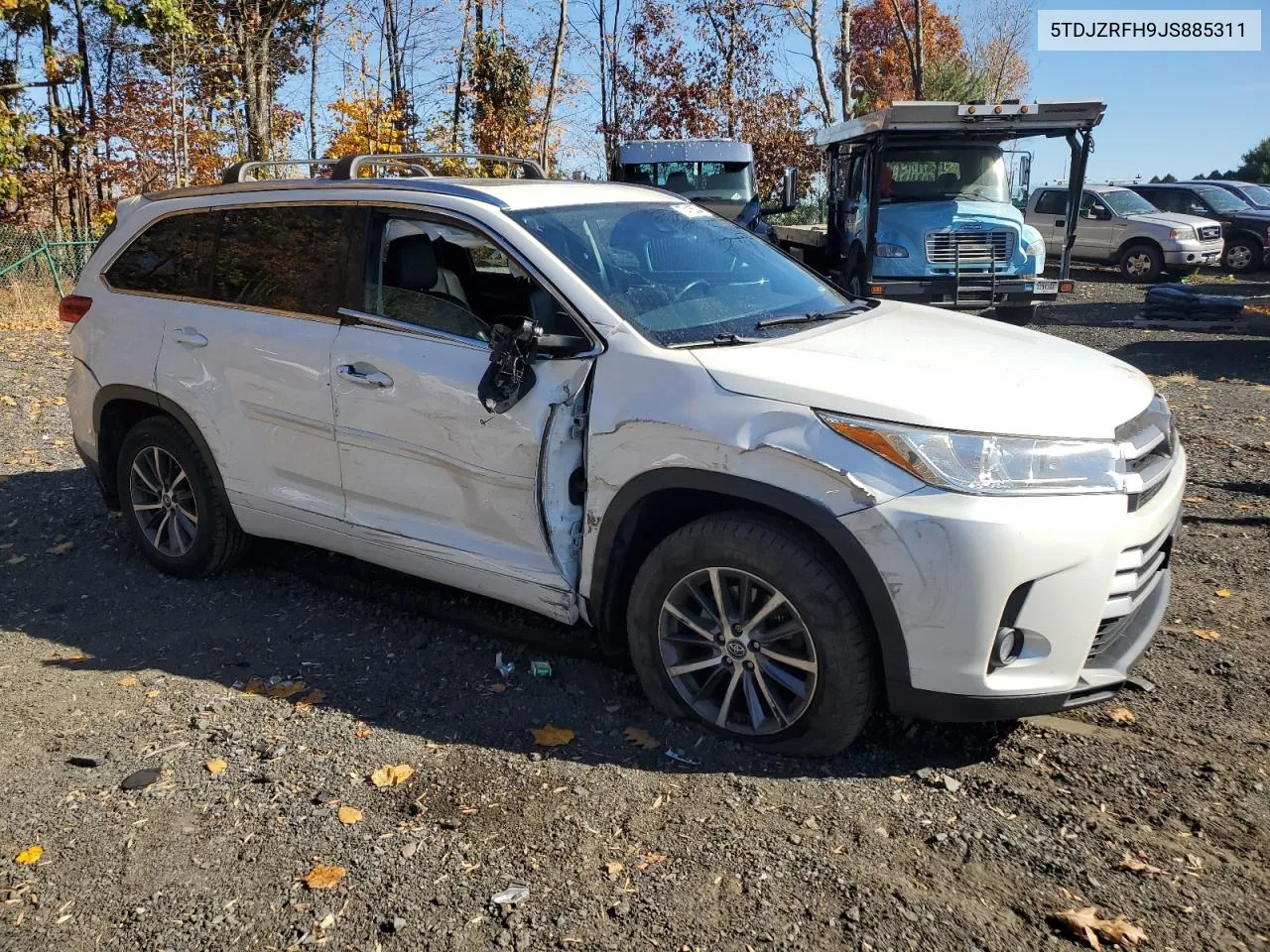 2018 Toyota Highlander Se VIN: 5TDJZRFH9JS885311 Lot: 77415534