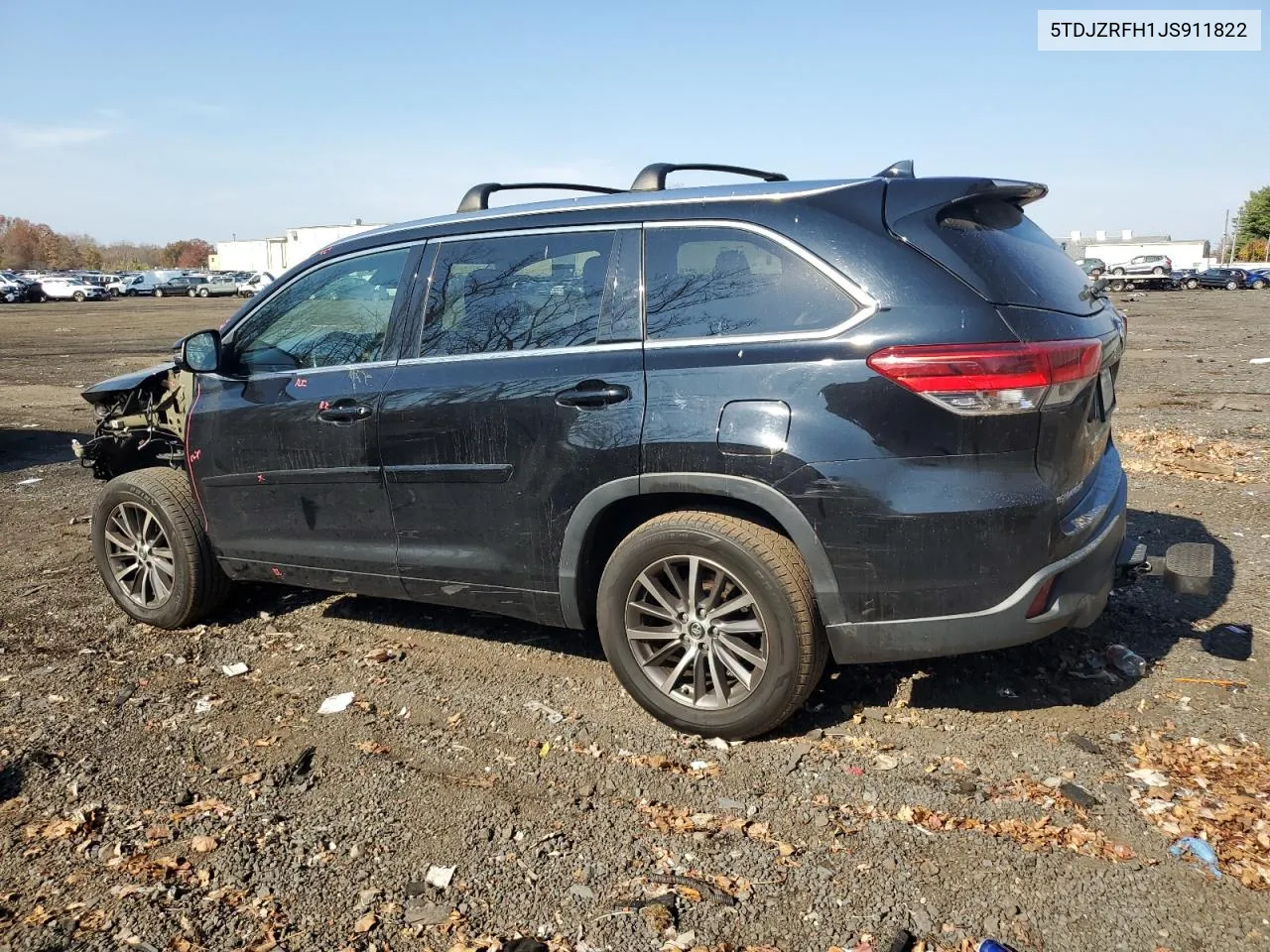 2018 Toyota Highlander Se VIN: 5TDJZRFH1JS911822 Lot: 77560354