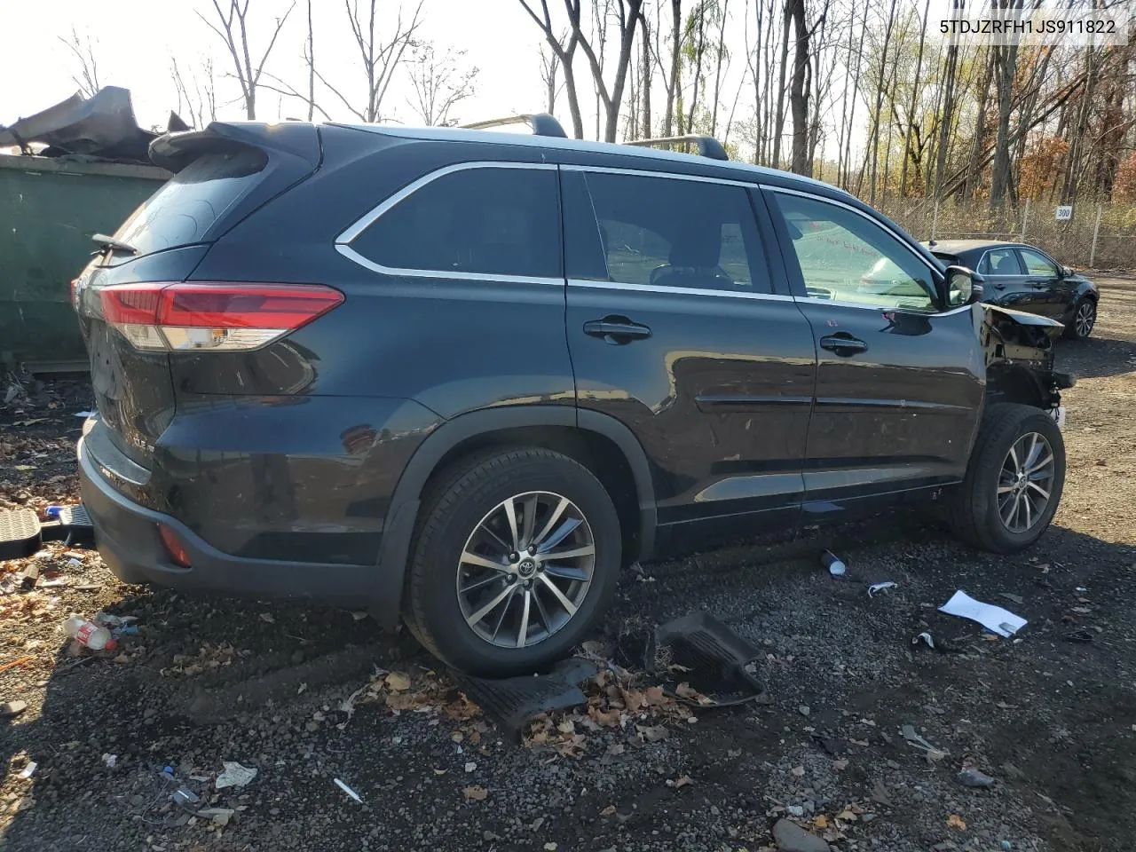 2018 Toyota Highlander Se VIN: 5TDJZRFH1JS911822 Lot: 77560354