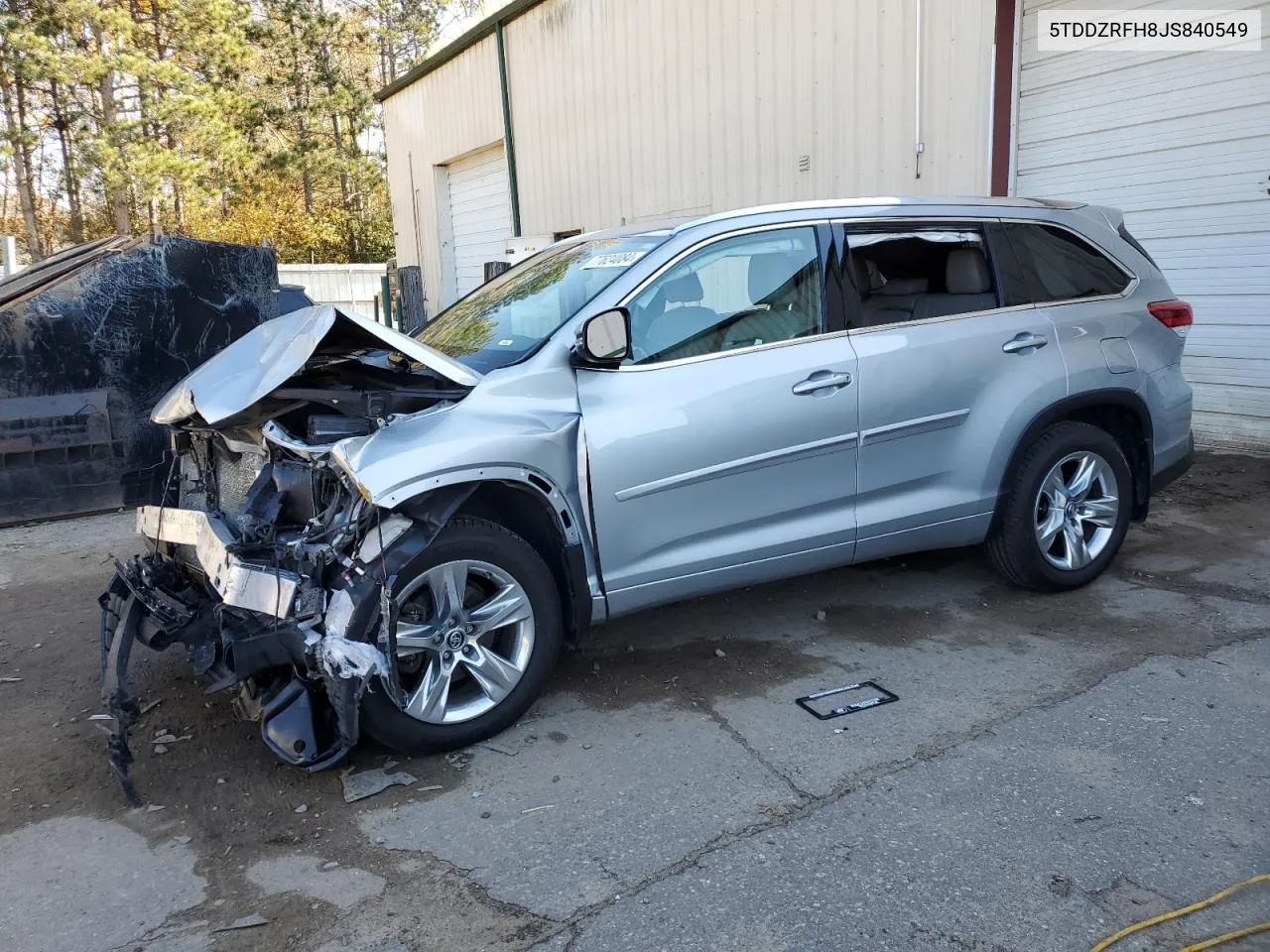 2018 Toyota Highlander Limited VIN: 5TDDZRFH8JS840549 Lot: 77624084