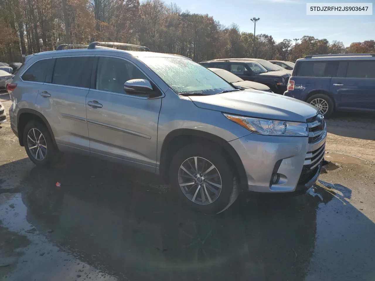 2018 Toyota Highlander Se VIN: 5TDJZRFH2JS903647 Lot: 77782234