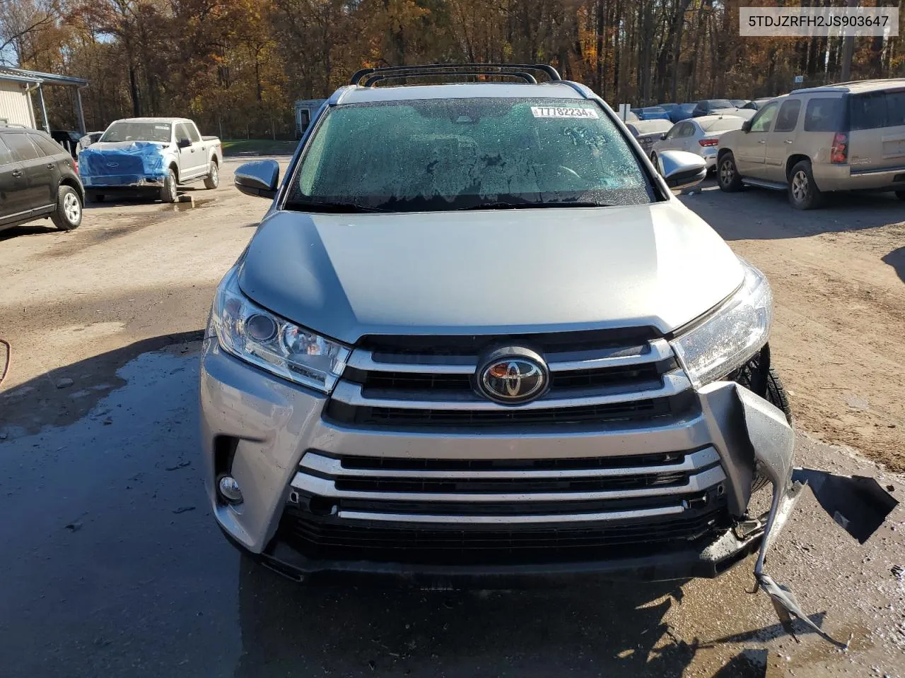 2018 Toyota Highlander Se VIN: 5TDJZRFH2JS903647 Lot: 77782234