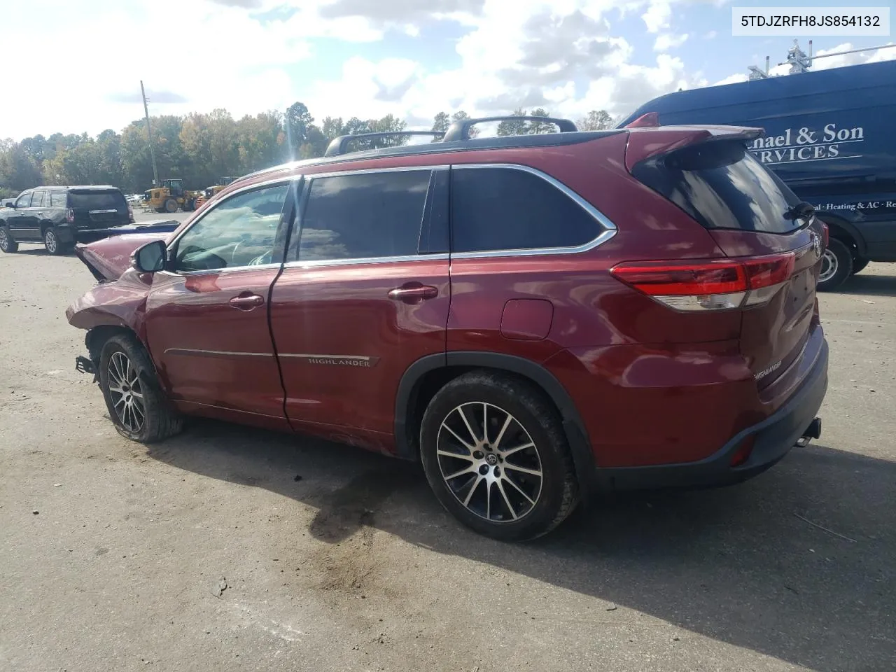 2018 Toyota Highlander Se VIN: 5TDJZRFH8JS854132 Lot: 77787574