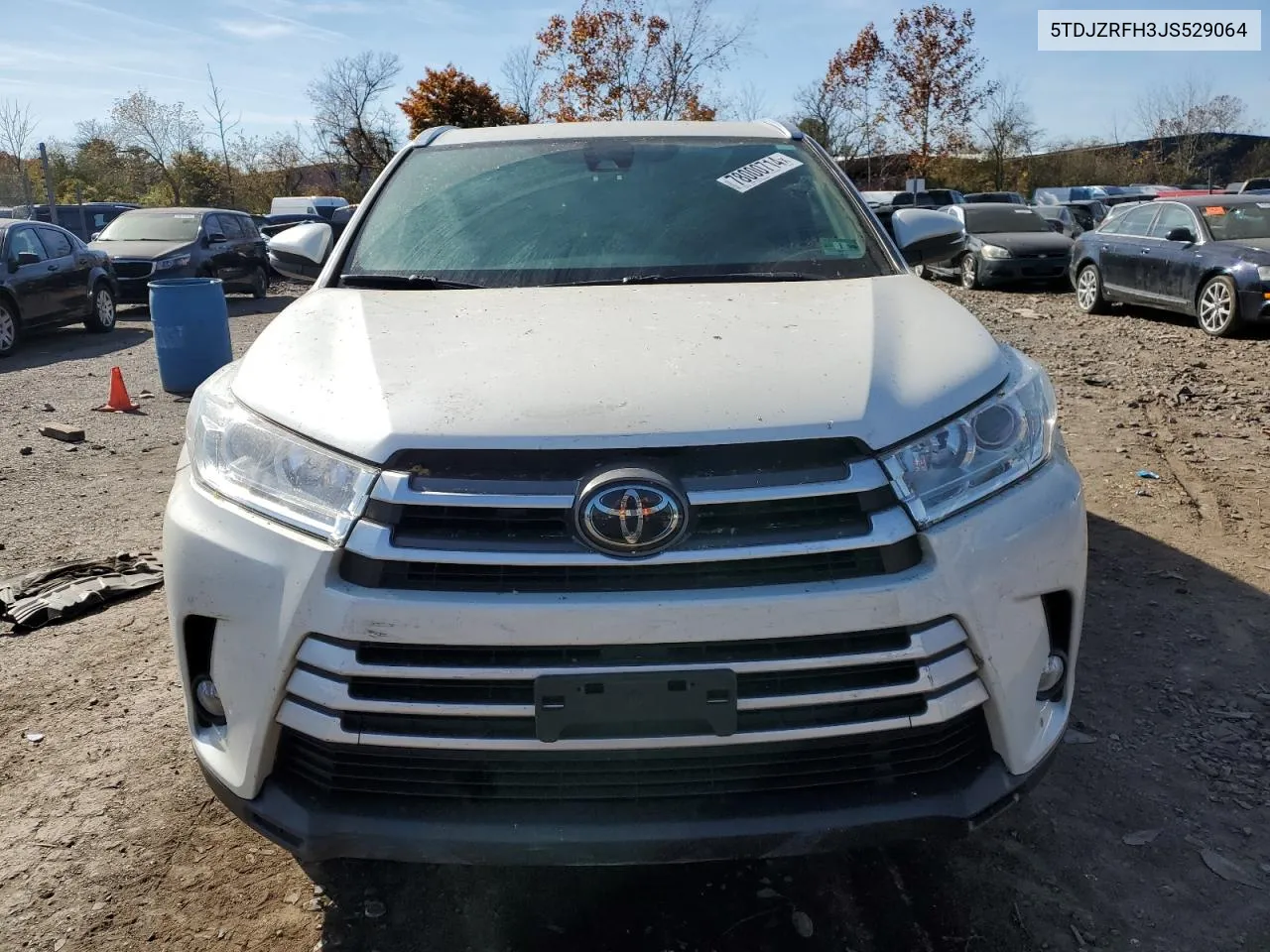 2018 Toyota Highlander Se VIN: 5TDJZRFH3JS529064 Lot: 78000714