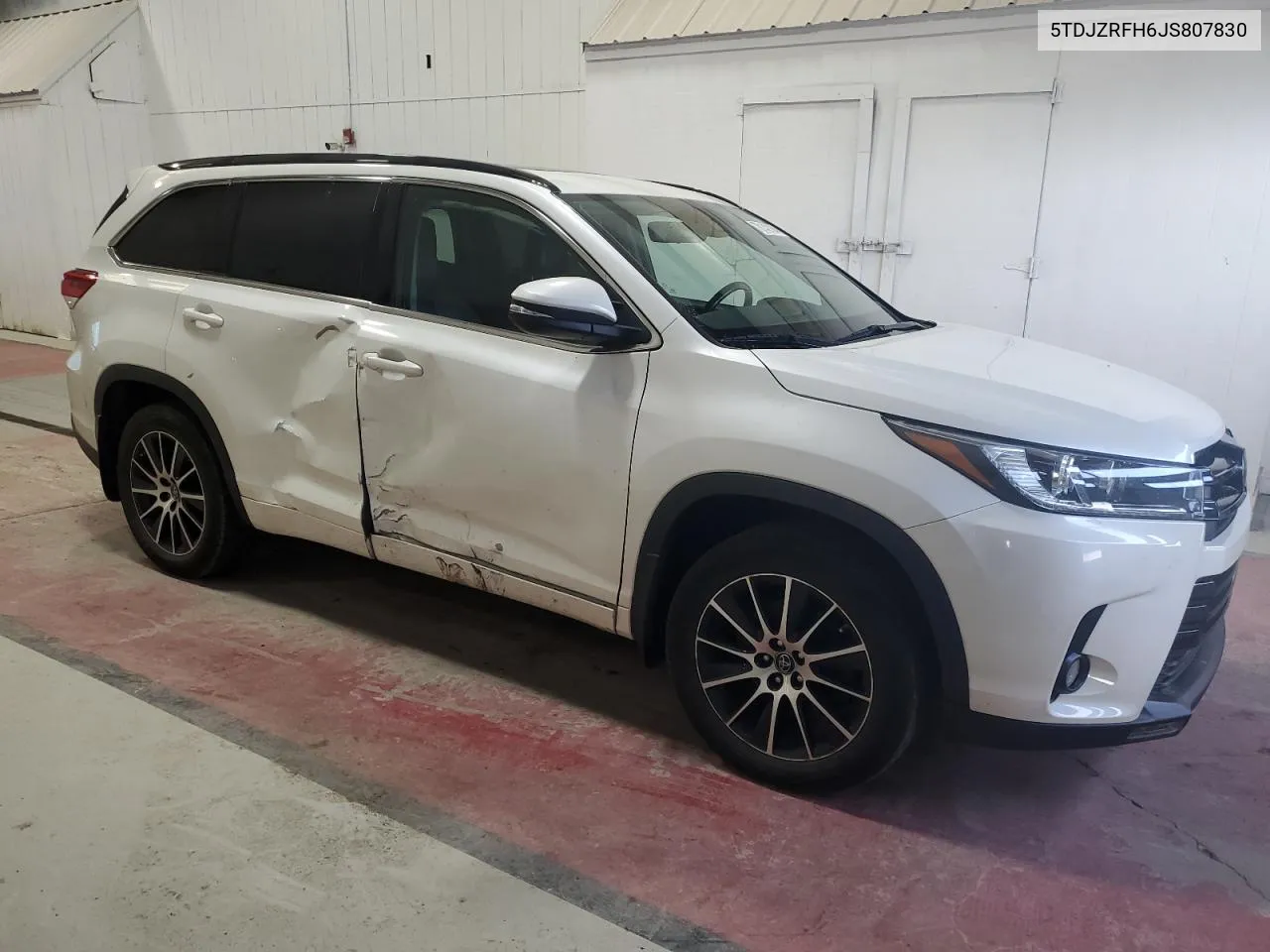 2018 Toyota Highlander Se VIN: 5TDJZRFH6JS807830 Lot: 78142164