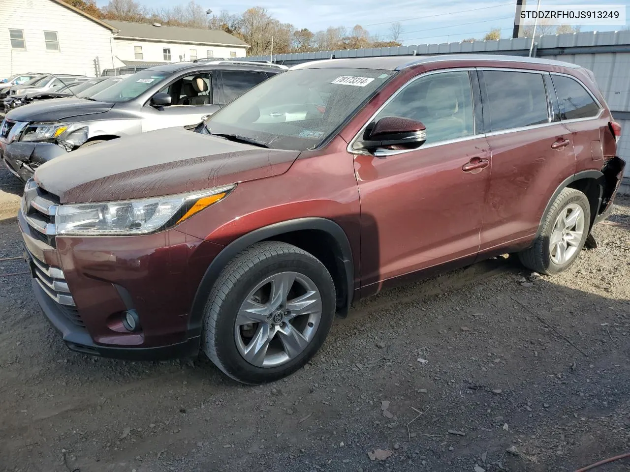 2018 Toyota Highlander Limited VIN: 5TDDZRFH0JS913249 Lot: 78173314