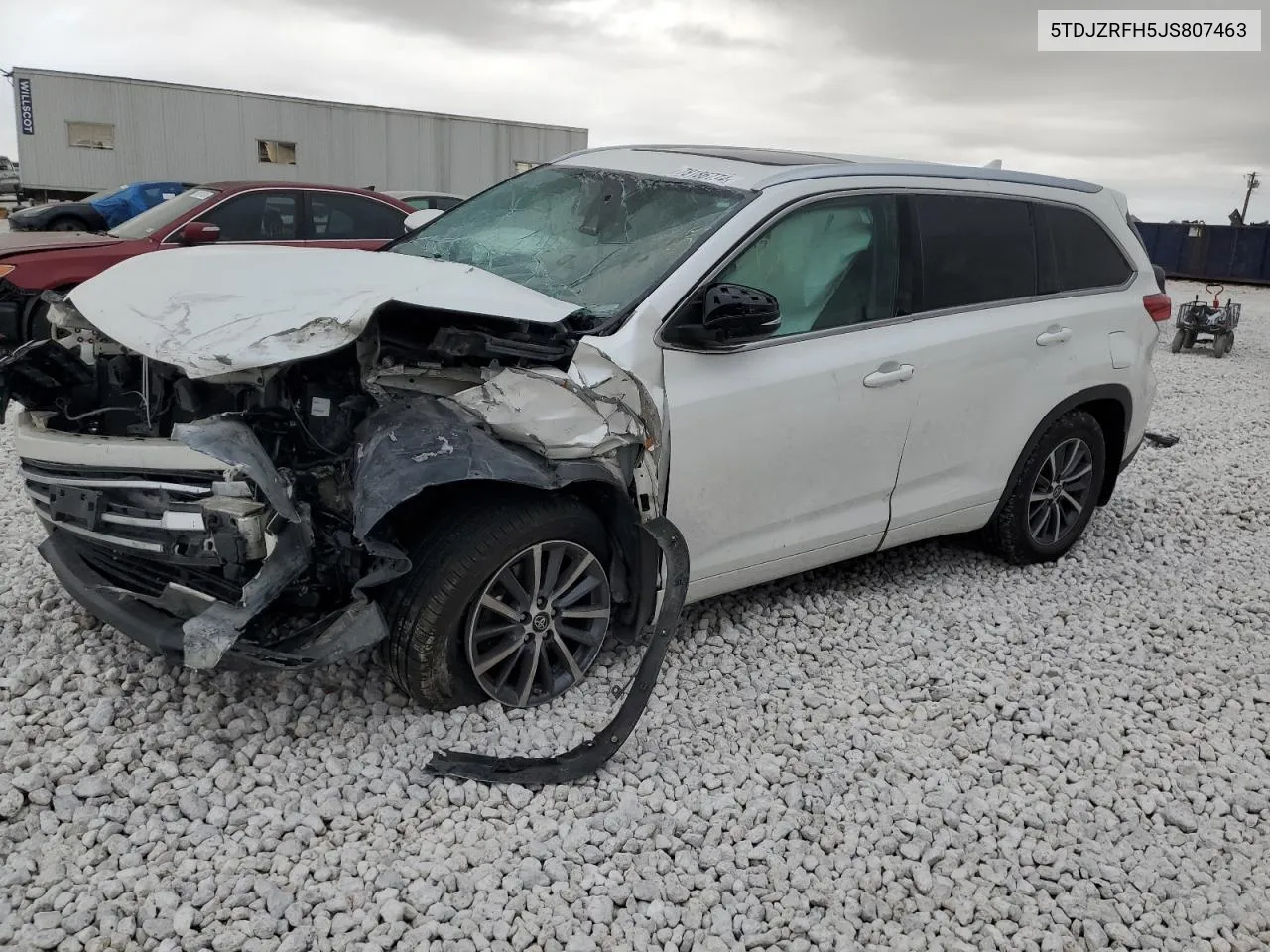 2018 Toyota Highlander Se VIN: 5TDJZRFH5JS807463 Lot: 78186774