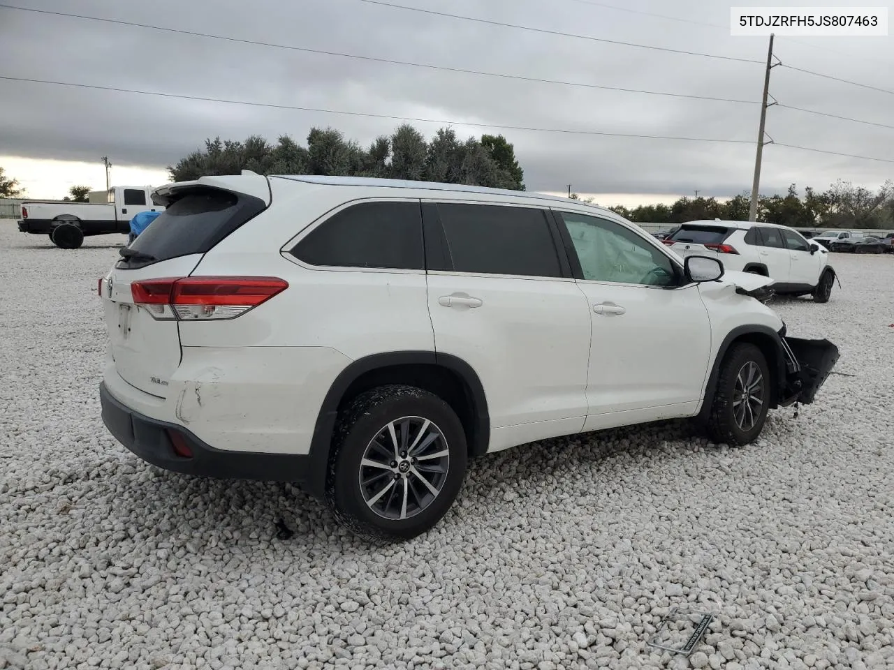 2018 Toyota Highlander Se VIN: 5TDJZRFH5JS807463 Lot: 78186774