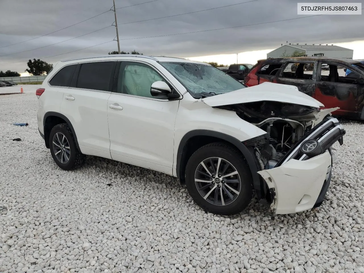 2018 Toyota Highlander Se VIN: 5TDJZRFH5JS807463 Lot: 78186774