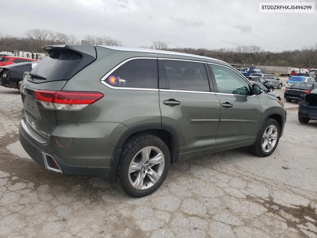 2018 Toyota Highlander Limited VIN: 5TDDZRFHXJS496299 Lot: 78296974