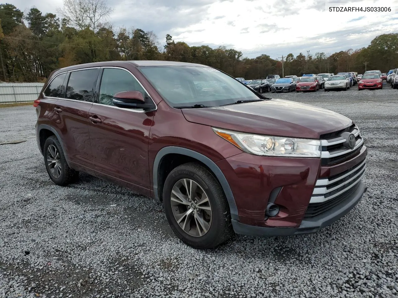 2018 Toyota Highlander Le VIN: 5TDZARFH4JS033006 Lot: 78510134