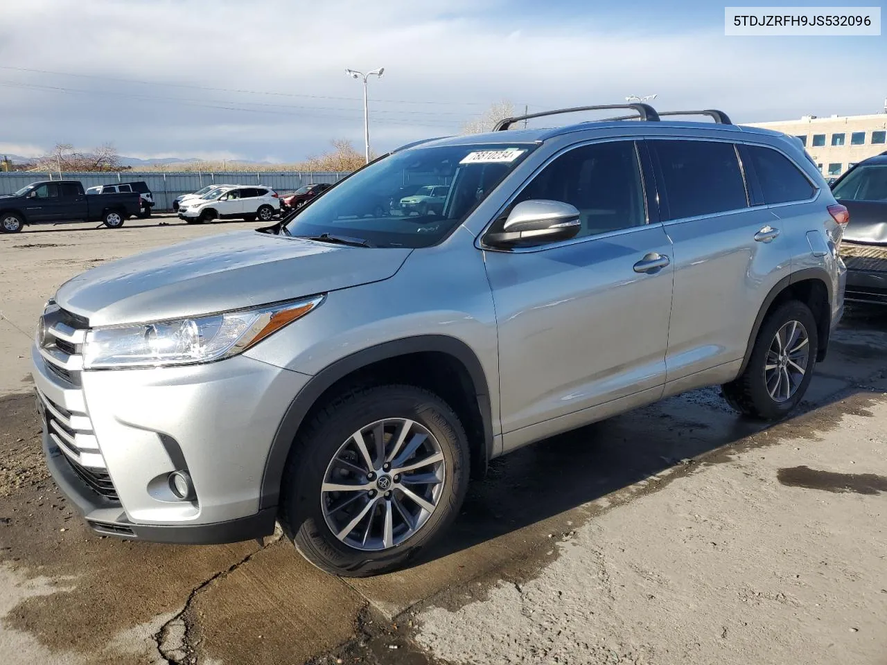 2018 Toyota Highlander Se VIN: 5TDJZRFH9JS532096 Lot: 78810234