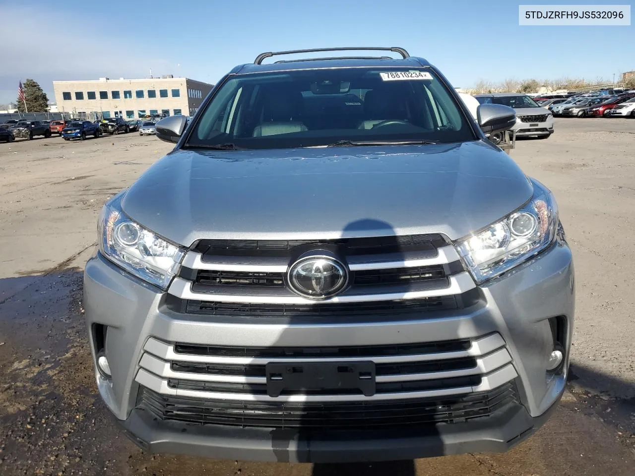 2018 Toyota Highlander Se VIN: 5TDJZRFH9JS532096 Lot: 78810234