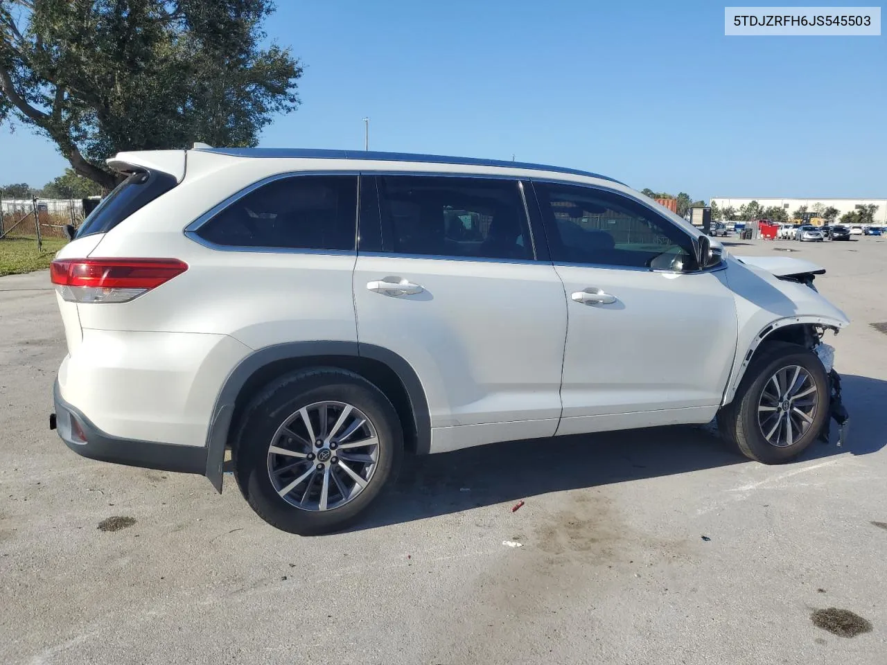 2018 Toyota Highlander Se VIN: 5TDJZRFH6JS545503 Lot: 79029154