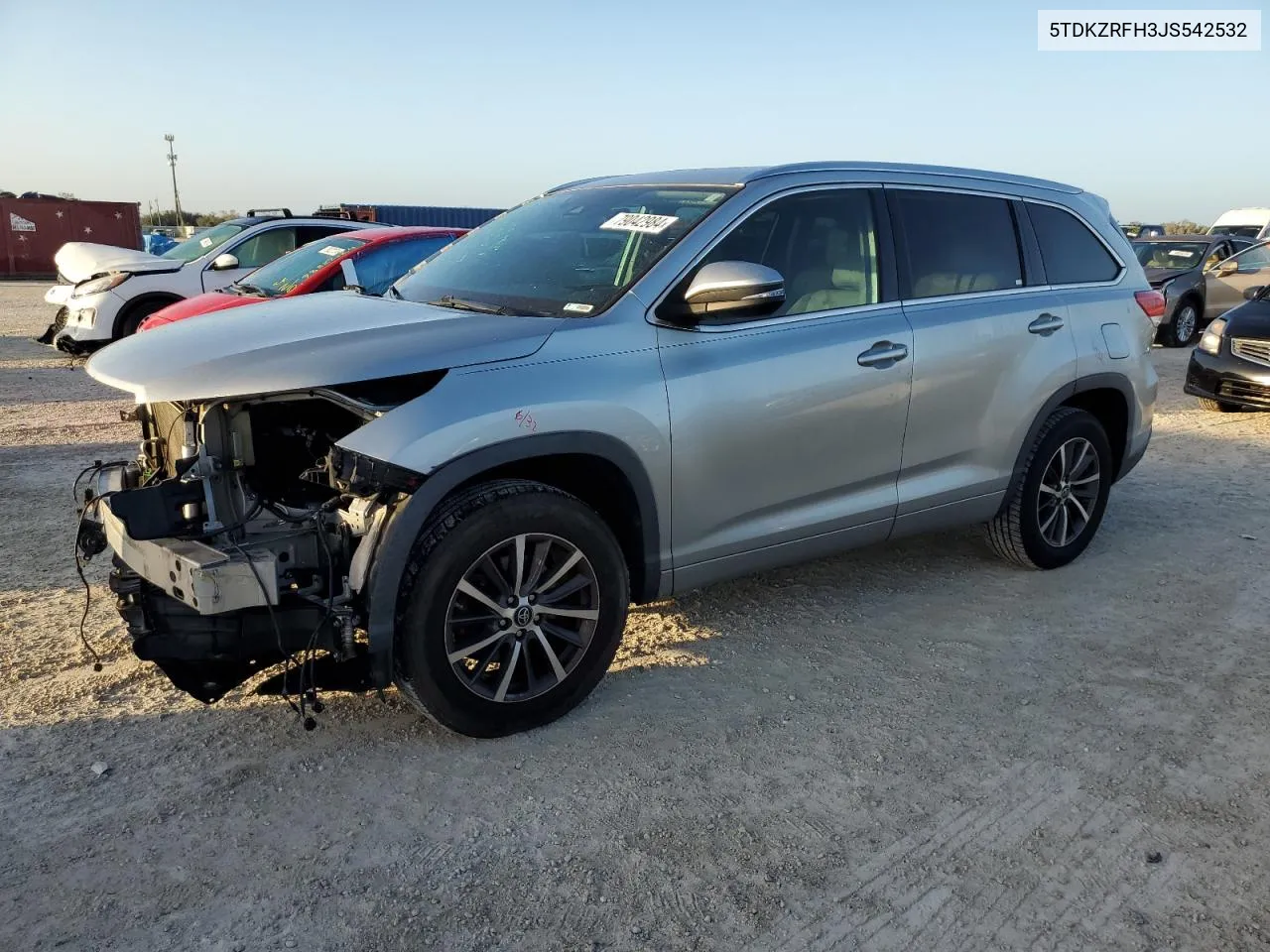 2018 Toyota Highlander Se VIN: 5TDKZRFH3JS542532 Lot: 79042984