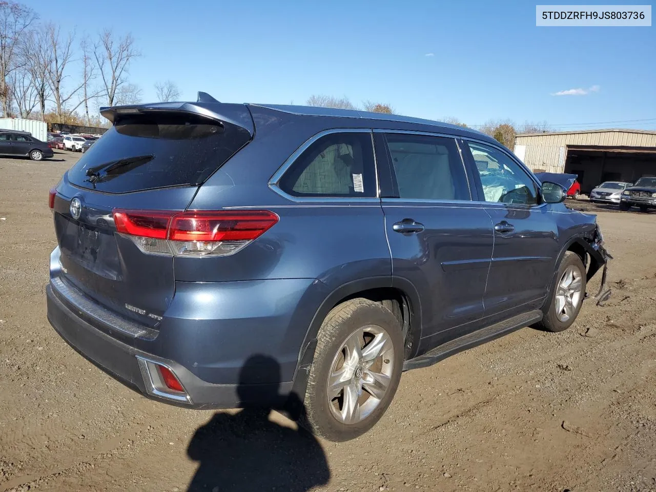 2018 Toyota Highlander Limited VIN: 5TDDZRFH9JS803736 Lot: 79069944