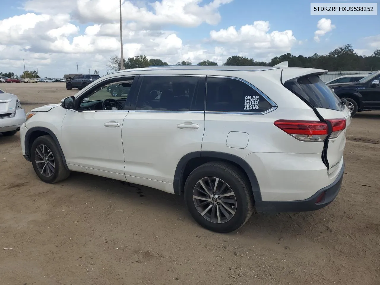 2018 Toyota Highlander Se VIN: 5TDKZRFHXJS538252 Lot: 79321194