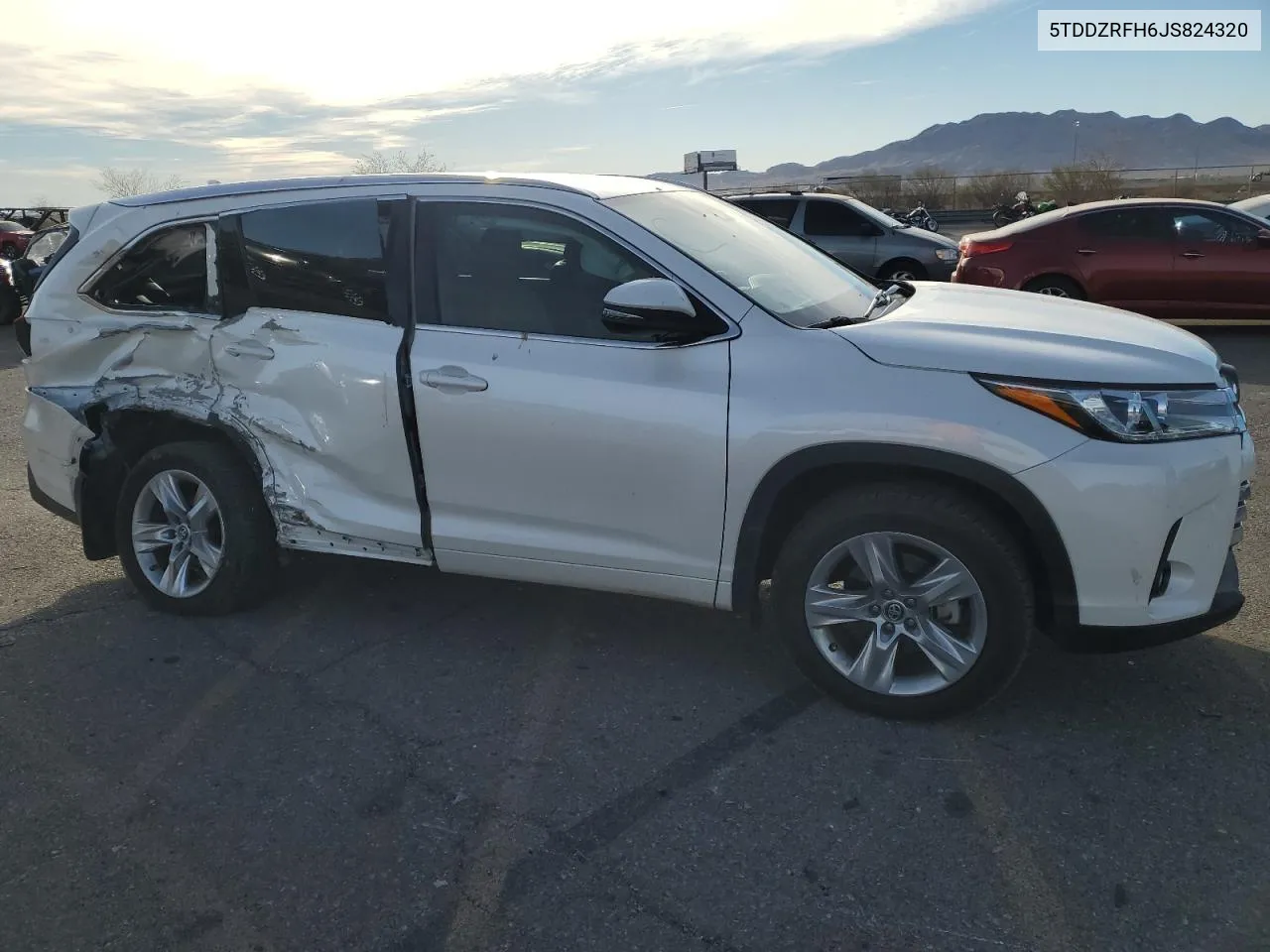 2018 Toyota Highlander Limited VIN: 5TDDZRFH6JS824320 Lot: 79481184