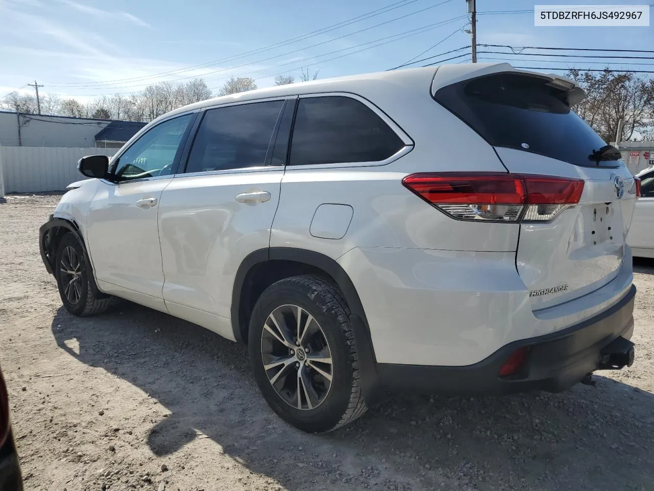 2018 Toyota Highlander Le VIN: 5TDBZRFH6JS492967 Lot: 79482494