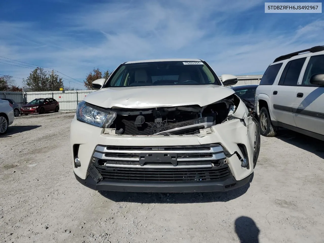 2018 Toyota Highlander Le VIN: 5TDBZRFH6JS492967 Lot: 79482494