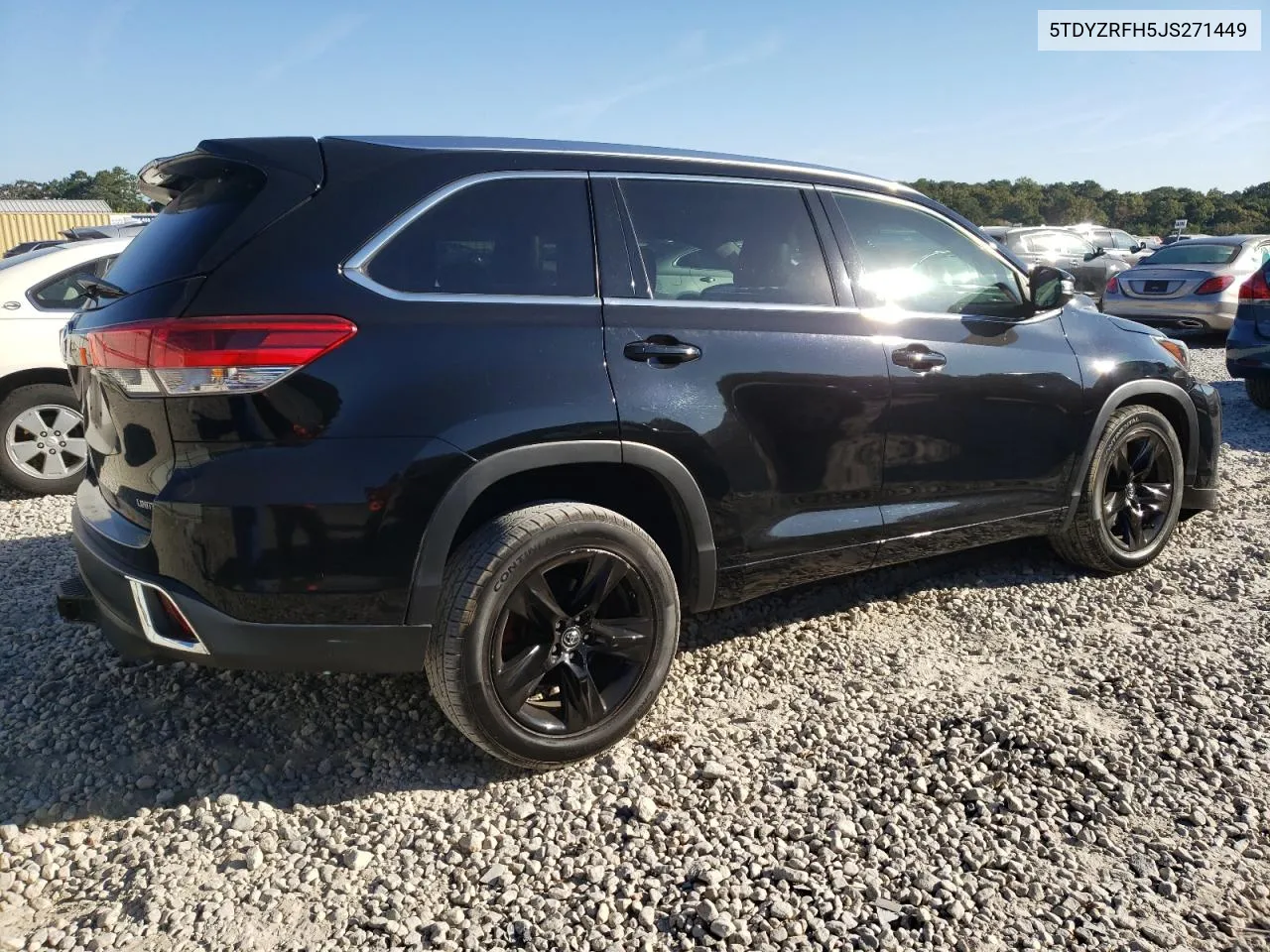 2018 Toyota Highlander Limited VIN: 5TDYZRFH5JS271449 Lot: 79728074