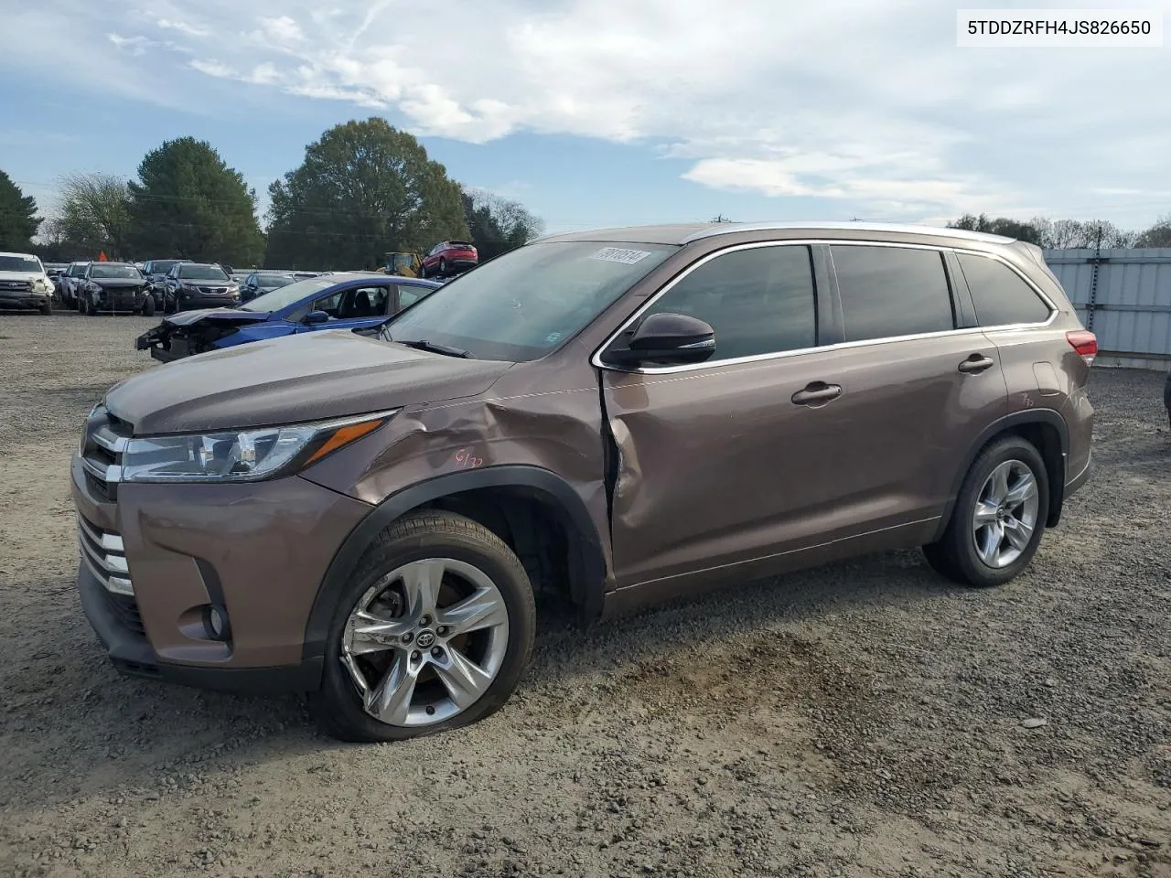 2018 Toyota Highlander Limited VIN: 5TDDZRFH4JS826650 Lot: 79810514