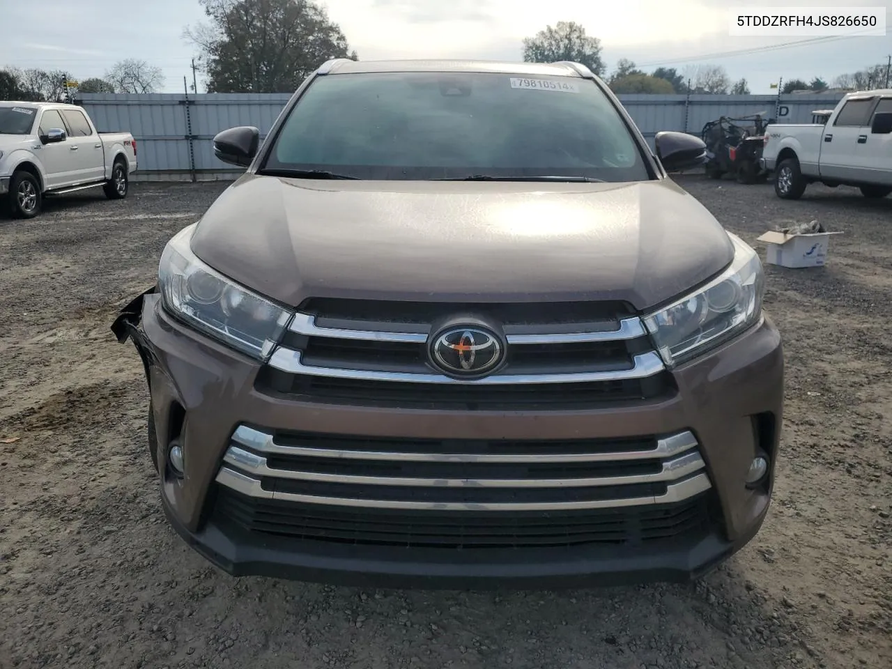 2018 Toyota Highlander Limited VIN: 5TDDZRFH4JS826650 Lot: 79810514