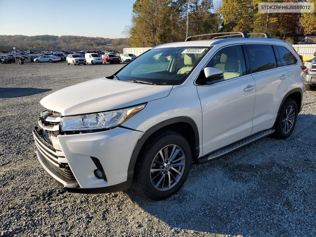 2018 Toyota Highlander Se VIN: 5TDKZRFH6JS550012 Lot: 79846034